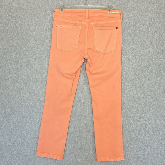 Pilcro Letterpress Anthropologie Peach Stet Crop Capri Denim Jeans Size 28 - Picture 2 of 14